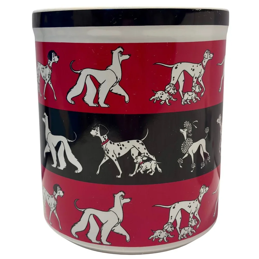 Disney Kanine Krunchies Dog Treat Jar OS Red Black Excellent 101 Dalmatians